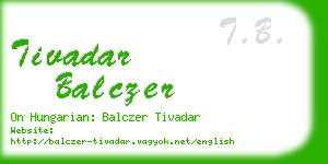 tivadar balczer business card